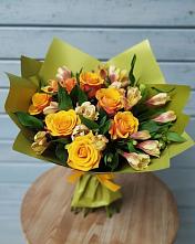 Букет цветов из:  Альстромерии и Розы #REPLACE_PRED# Южном Краснодарского края