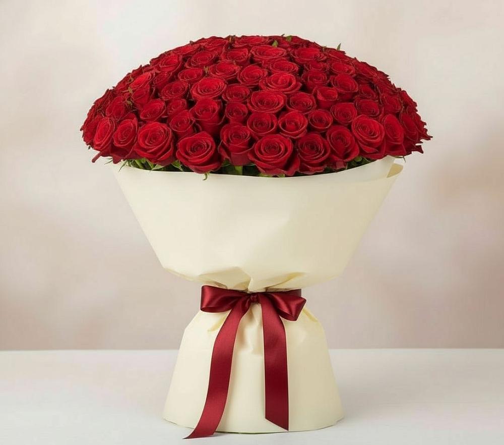 Букет 101 Красная роза Милано в Южном Краснодарского края