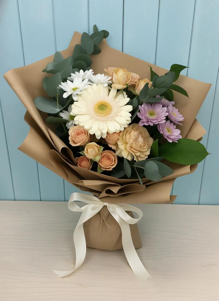 Букет цветов из: Герберы и Хризантемы в Южном Краснодарского края