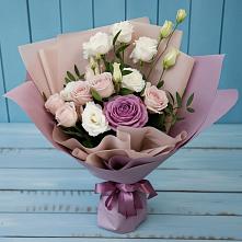 Букет цветов из:  Розы и Лизиантусы #REPLACE_PRED# Южном Краснодарского края