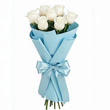 Букет 7 белых роз Проуд в Южном Краснодарского края