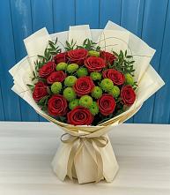 Букет цветов из:  Розы и Хризантемы #REPLACE_PRED# Южном Краснодарского края