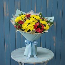 Букет цветов из:  Альстромерии и Хризантемы в Южном Краснодарского края